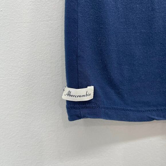 Y2K Abercrombie & Fitch Spaghetti Strap Tank‎ Top Womens Small Navy Blue Flowy - Picture 4 of 5